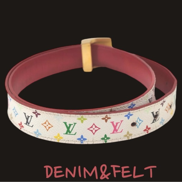 Louis Vuitton Women’s White/Multi Color Monogram Multicolor Ceinture Belt 85|34 - Picture 2 of 16